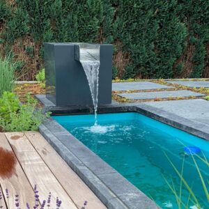 Modern colorful waterfall